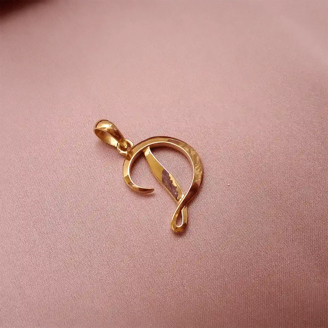 alphabet d letter gold locket