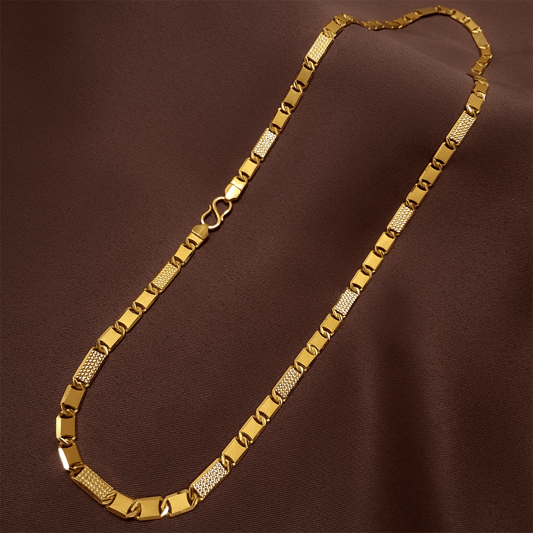 Buy Auric Forge Link Gold Chain 22 KT yellow gold (26.5 gm). | Online By Giriraj Jewellers