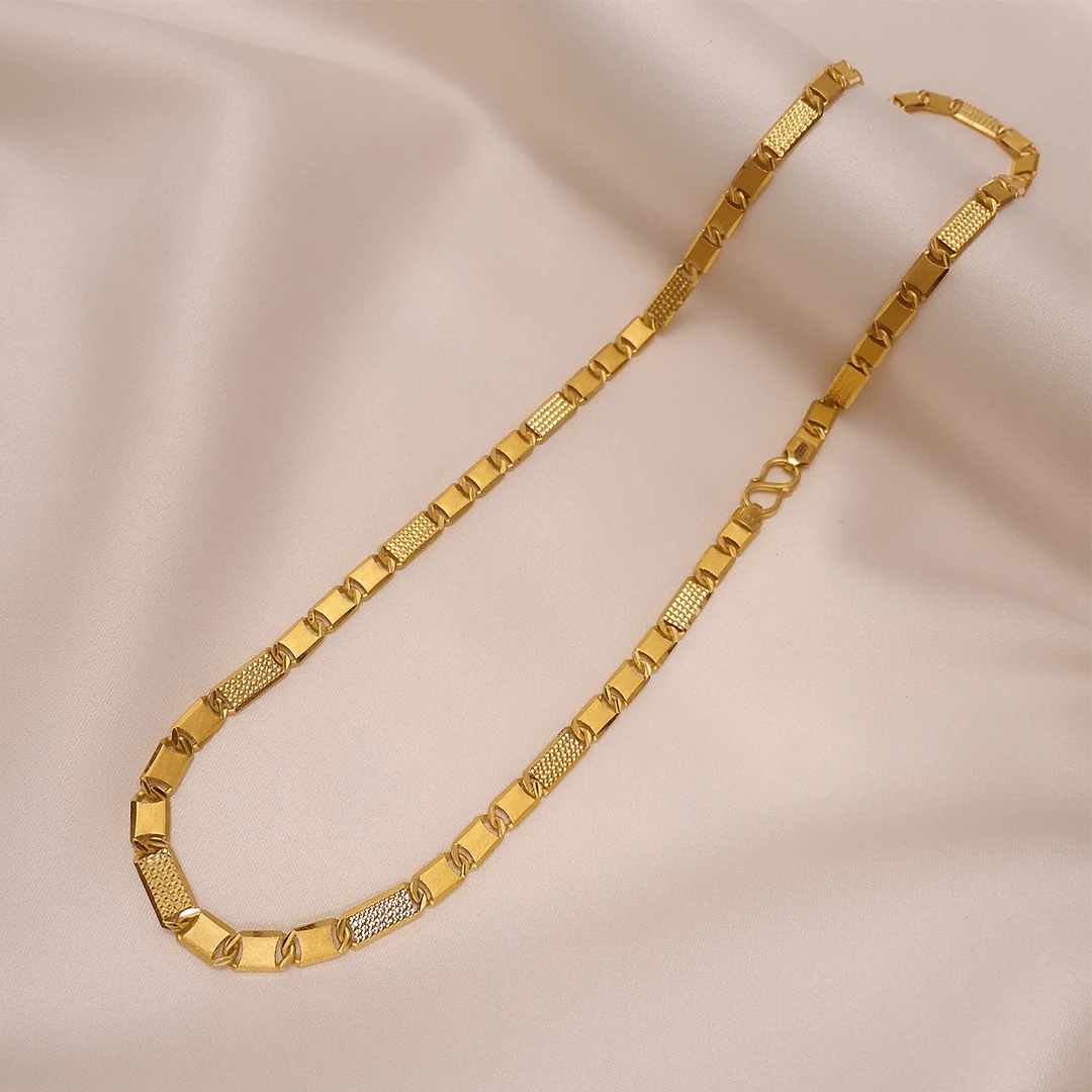 Buy Auric Forge Link Gold Chain 22 KT yellow gold (26.5 gm). | Online By Giriraj Jewellers