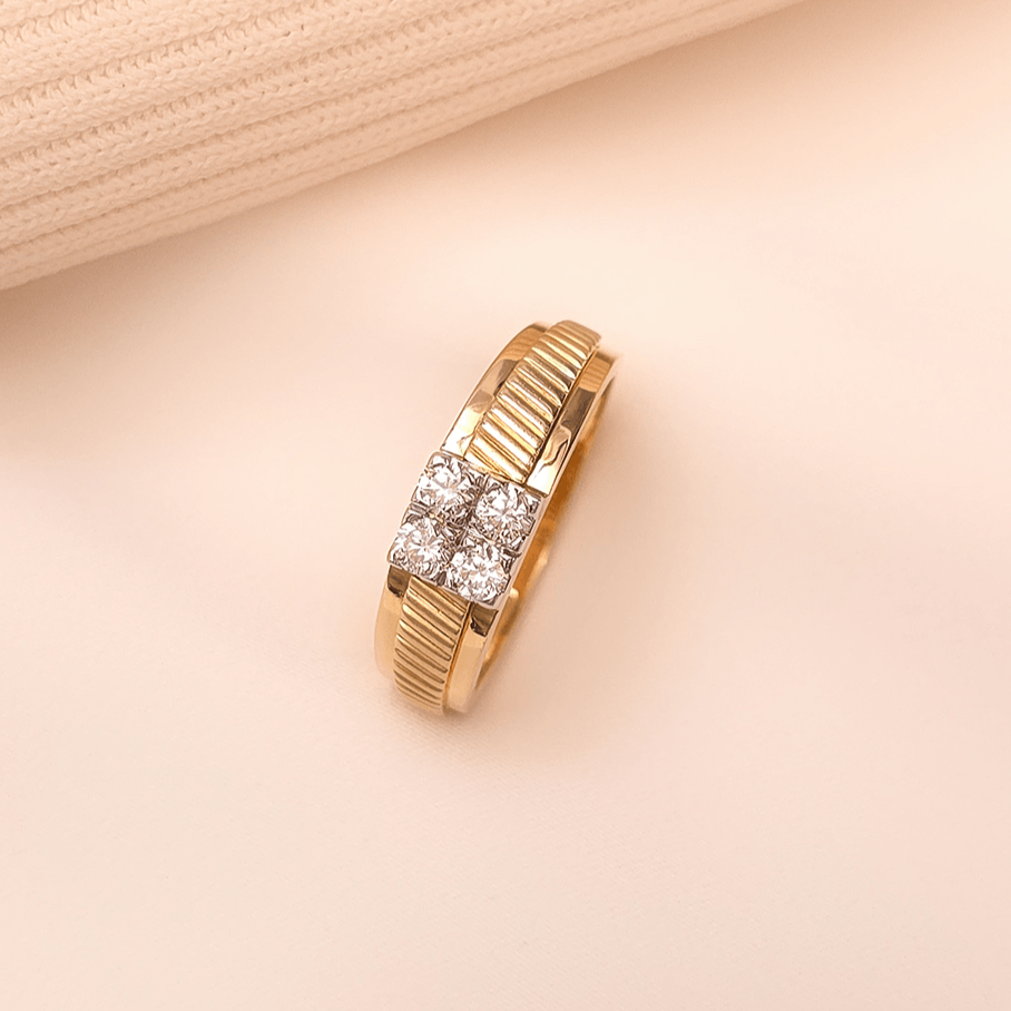 Buy Venus Shine Men's Diamond Ring 18 KT yellow gold (5.116 gm). | Online By Giriraj Jewellers