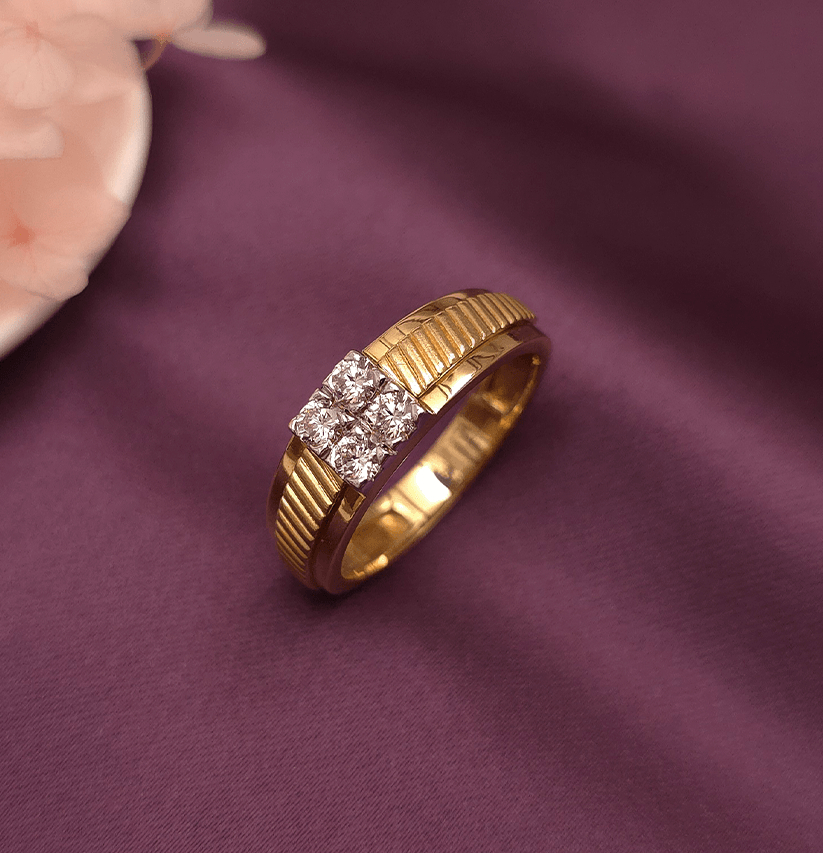 Buy Venus Shine Men's Diamond Ring 18 KT yellow gold (5.116 gm). | Online By Giriraj Jewellers