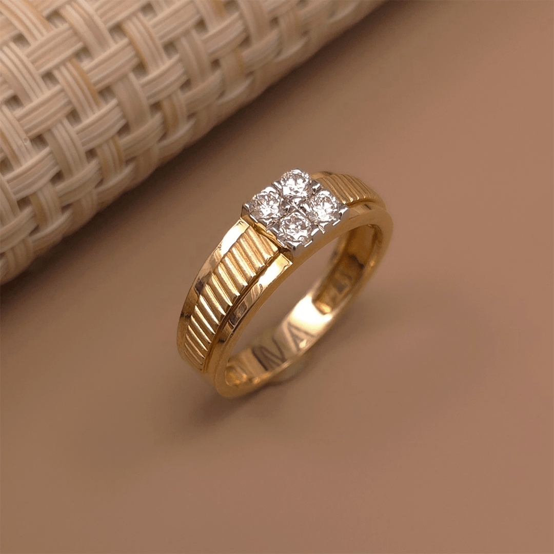 Buy Venus Shine Men's Diamond Ring 18 KT yellow gold (5.116 gm). | Online By Giriraj Jewellers
