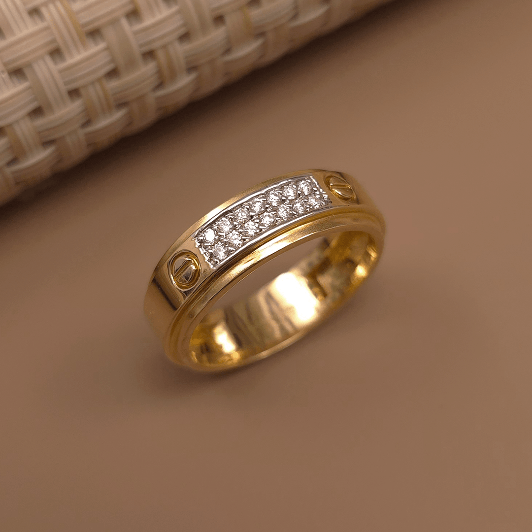Buy Polaris Men's Diamond Band 18 KT yellow gold (6.524 gm). | Online By Giriraj Jewellers