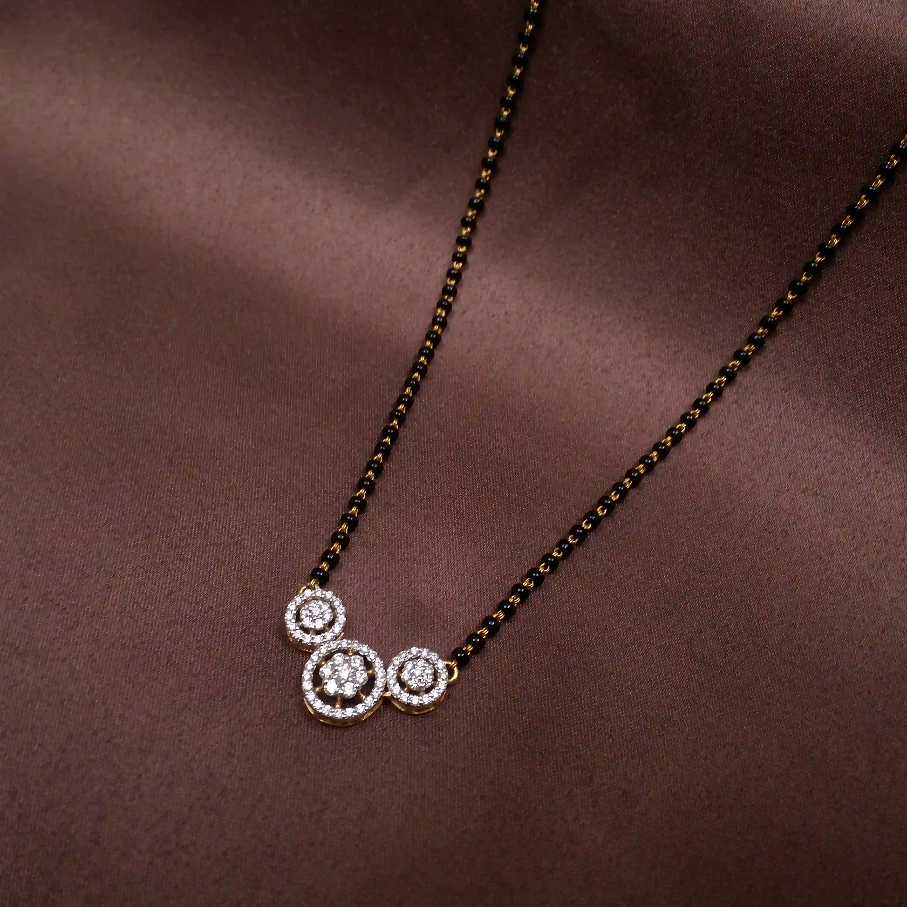 Buy Luminous Love Diamond Mangalsutra 18 KT yellow gold (7.11 gm). | Online By Giriraj Jewellers