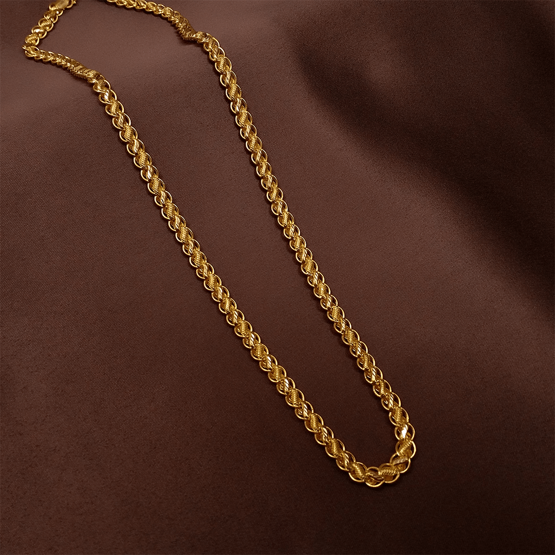 Buy Omni Gold Chain 22 KT yellow gold (9.36 gm). | Online By Giriraj Jewellers