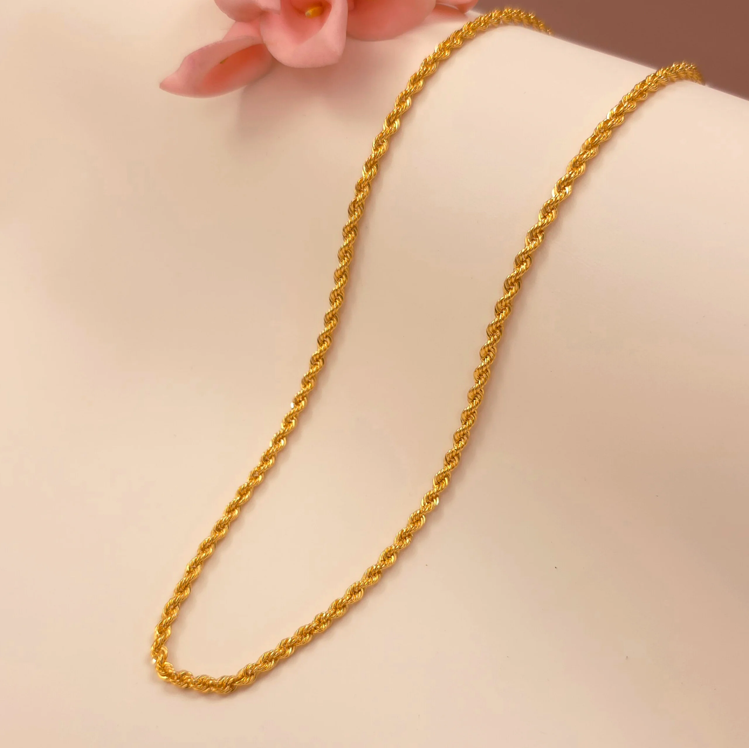 Buy Twisted Aura Gold Chain 22 KT yellow gold (7.42 gm). | Online By Giriraj Jewellers