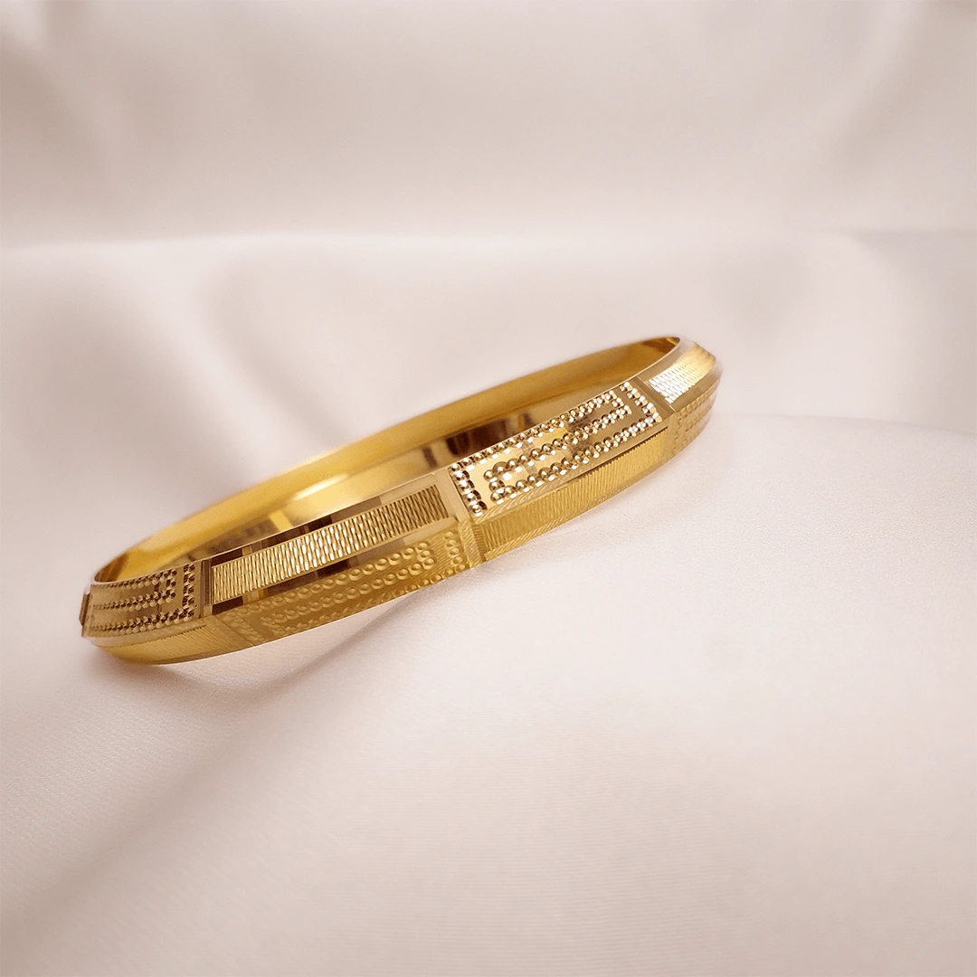 Buy Vigor Gold Kada for Men 22 KT yellow gold (27.6 gm). | Online By Giriraj Jewellers