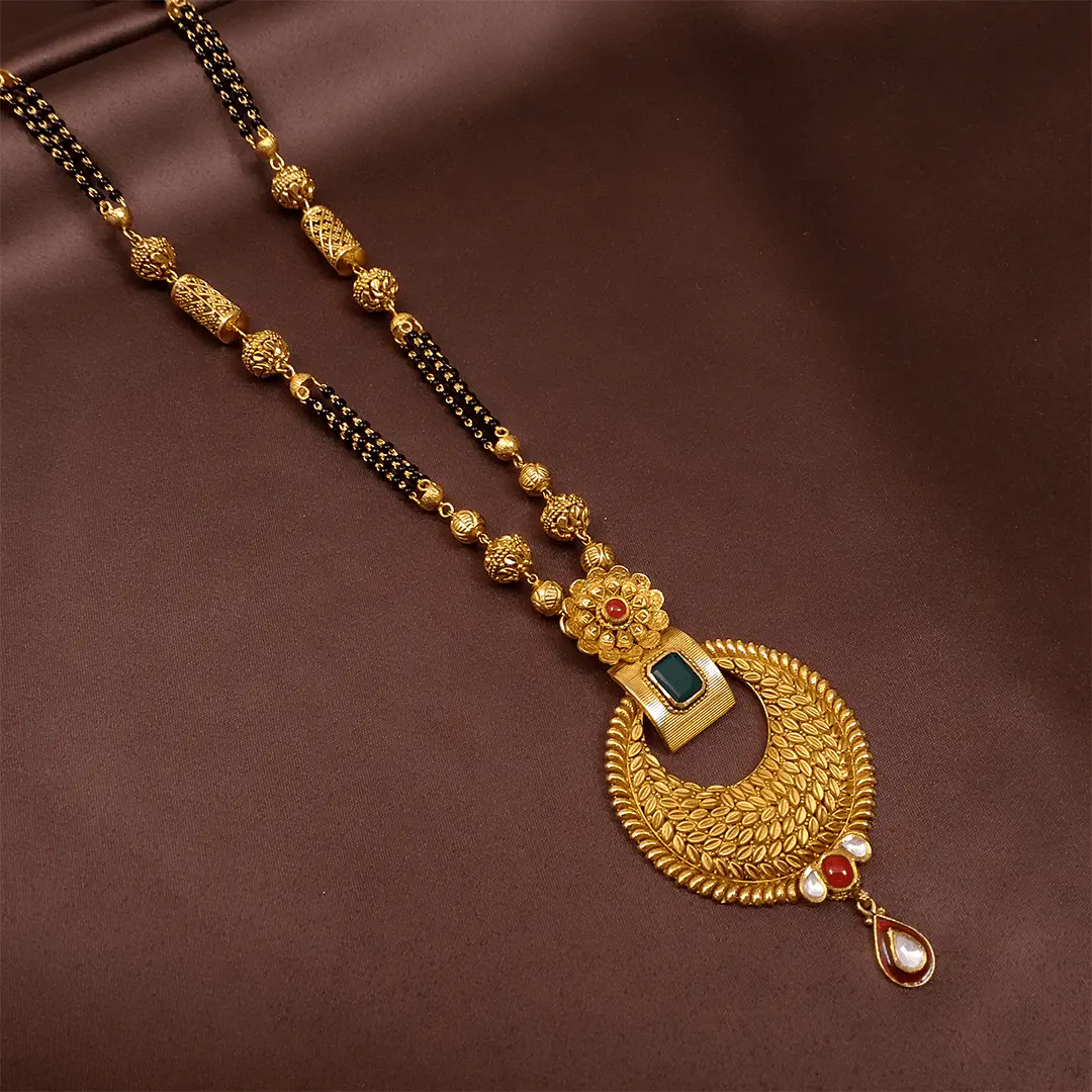 Buy Lifelong Love Lariat Gold Mangalsutra 22 KT yellow gold (41.55 gm). | Online By Giriraj Jewellers