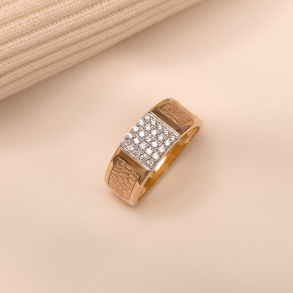 Buy Phoenix Men's Diamond Ring 18 KT yellow gold (6.848 gm). | Online By Giriraj Jewellers