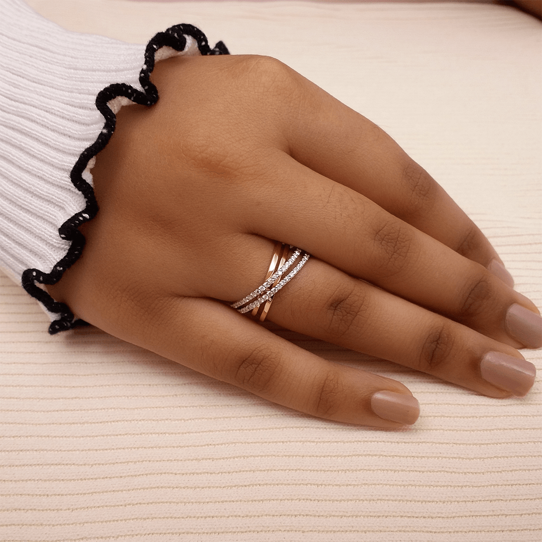 Buy Christina Rose Gold Diamond Ring 18 KT rose gold (4.692 gm). | Online By Giriraj Jewellers