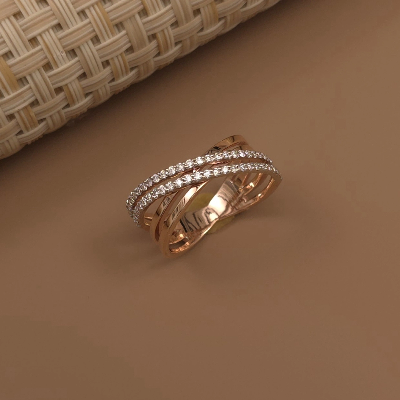 Buy Christina Rose Gold Diamond Ring 18 KT rose gold (4.692 gm). | Online By Giriraj Jewellers