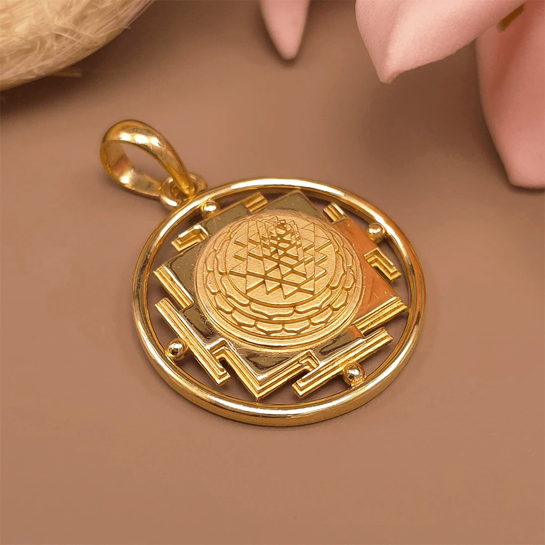 Buy Swarna Shree Yantra Pendant 22 KT yellow gold (14.3 gm). | Online By Giriraj Jewellers