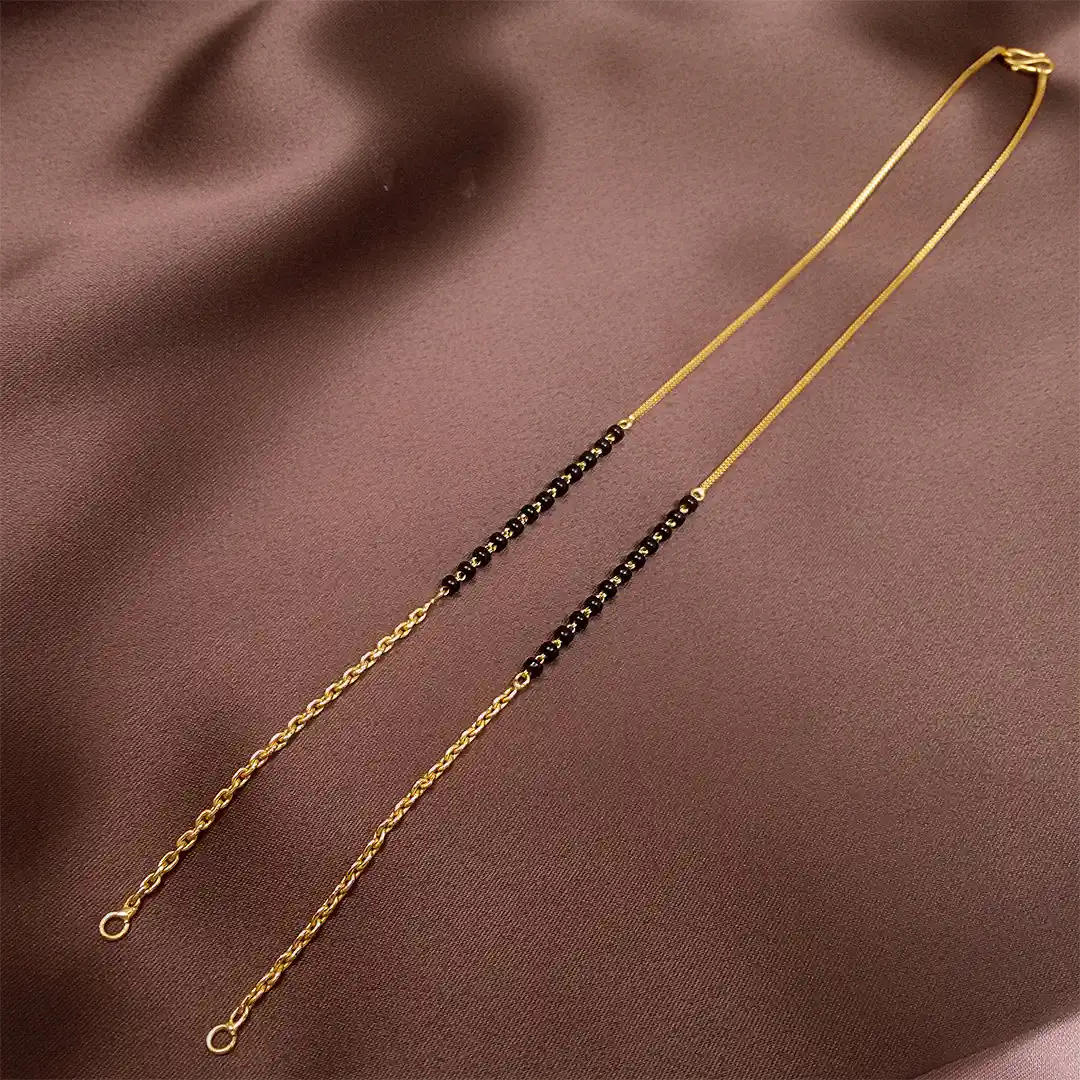 Buy Simplica Gold Mangalsutra 22 KT yellow gold (4.85 gm). | Online By Giriraj Jewellers