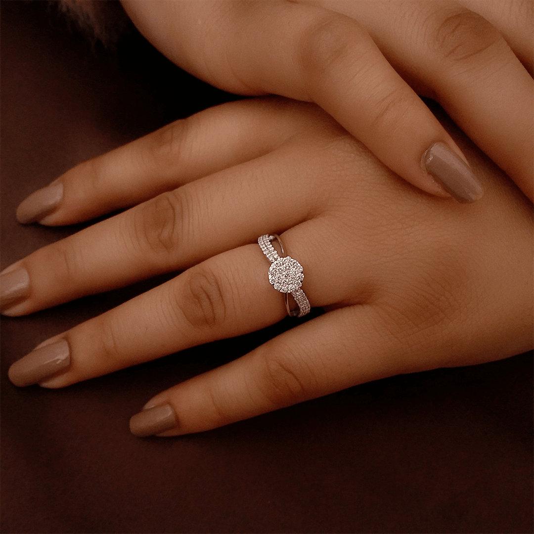 18kt Designer type Diamond Ring Design & Price in Kerala, India