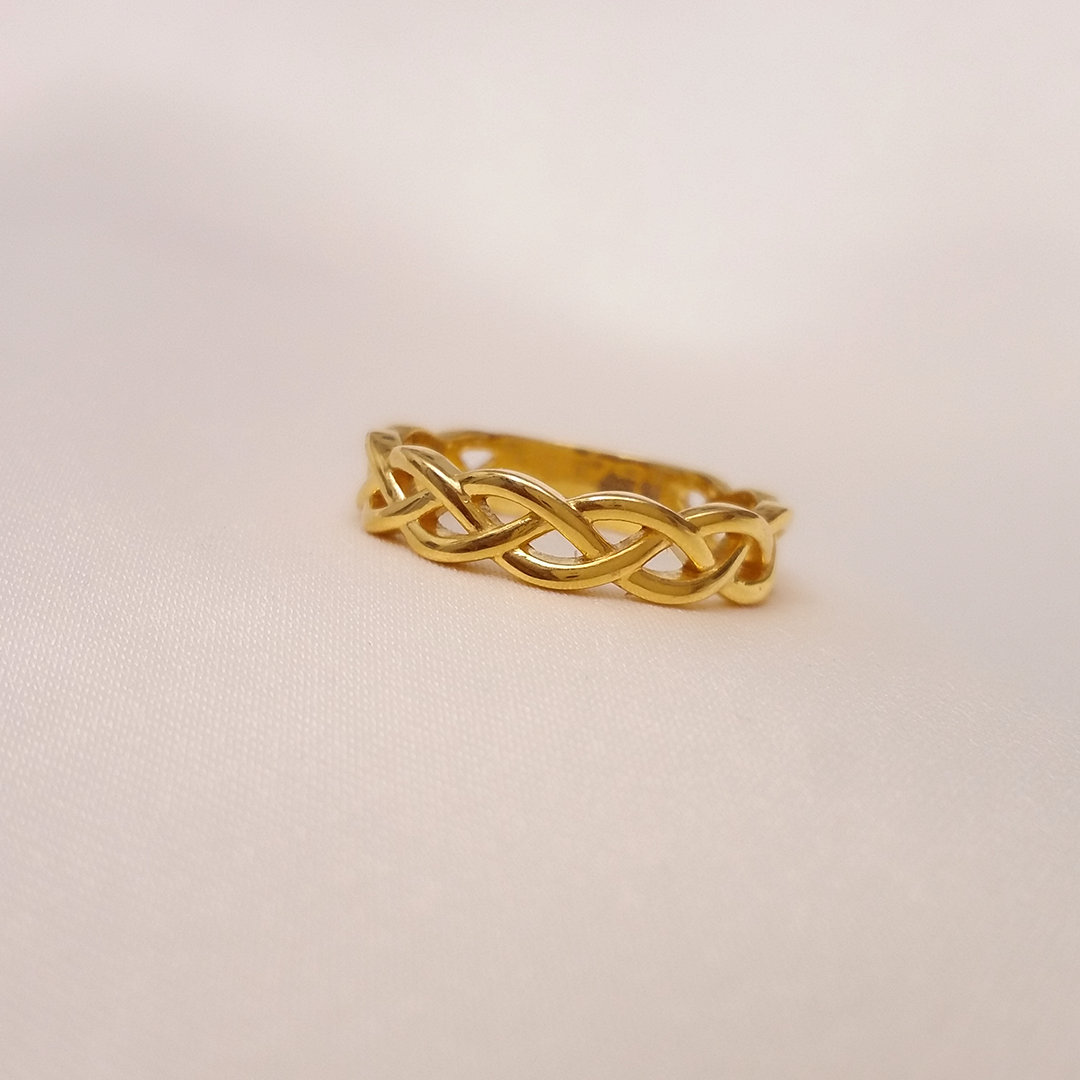 Buy AnantaTwist Gold Band 22 KT yellow gold (3.3 gm). | Online By Giriraj Jewellers