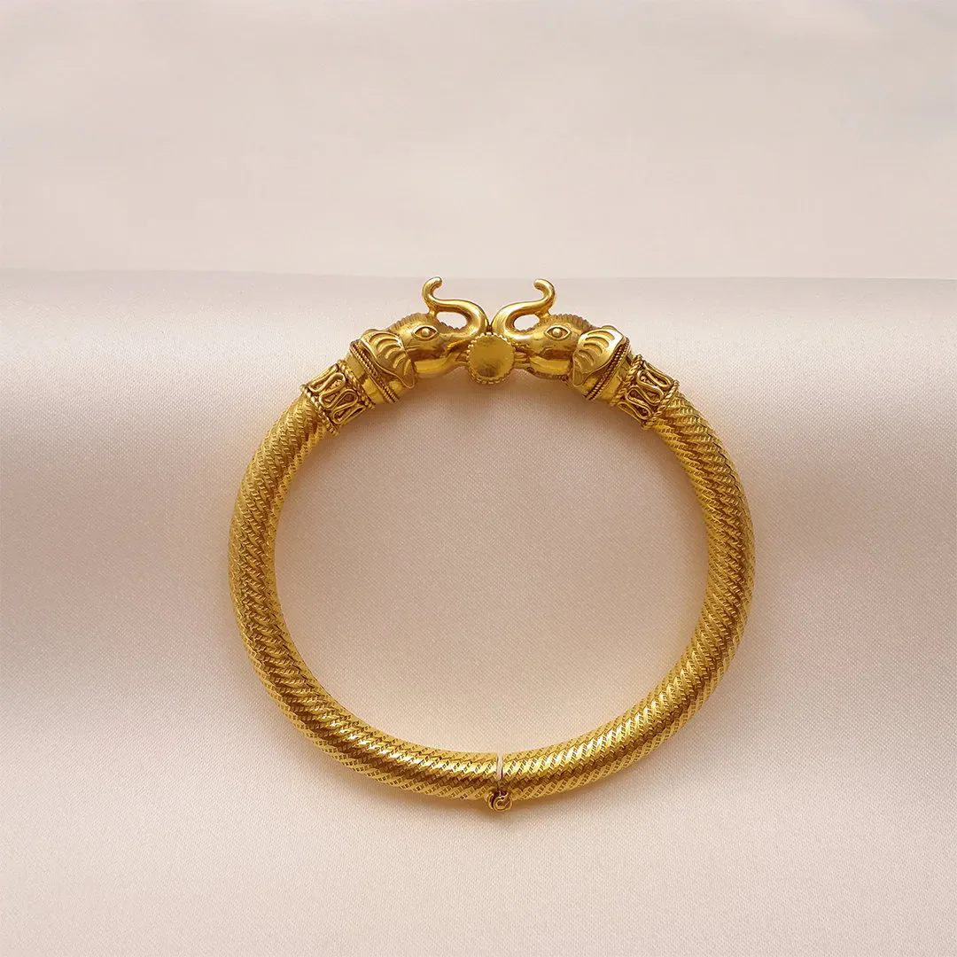 Buy ElephantCrest  women's Gold Kada 22 KT yellow gold (22.2 gm). | Online By Giriraj Jewellers