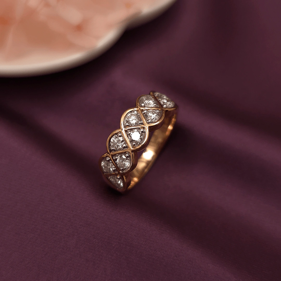 Buy Holidaze Diamond Ring 18 KT rose gold (4.406 gm). | Online By Giriraj Jewellers