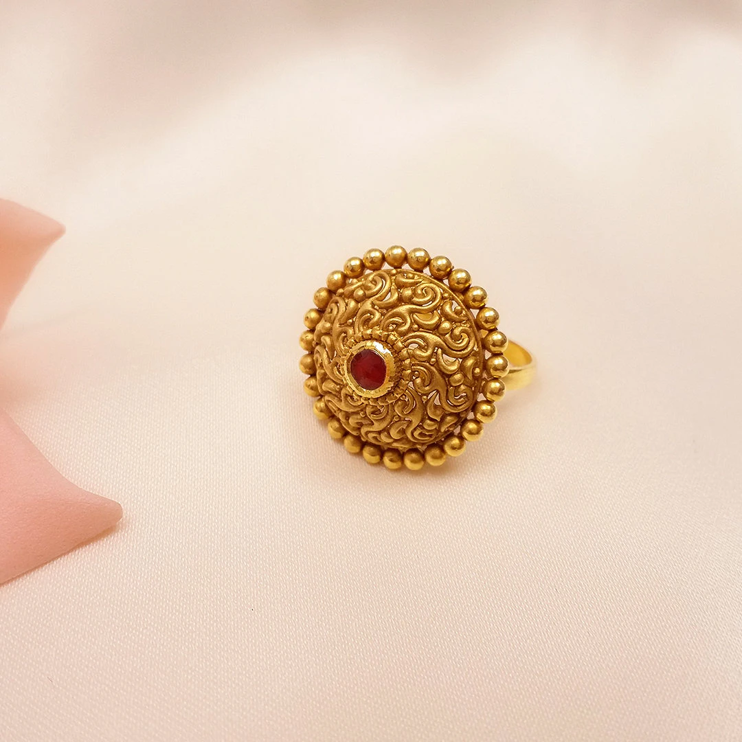 Buy HeritageCircle Gold Ring 22 KT yellow gold (6.25 gm). | Online By Giriraj Jewellers