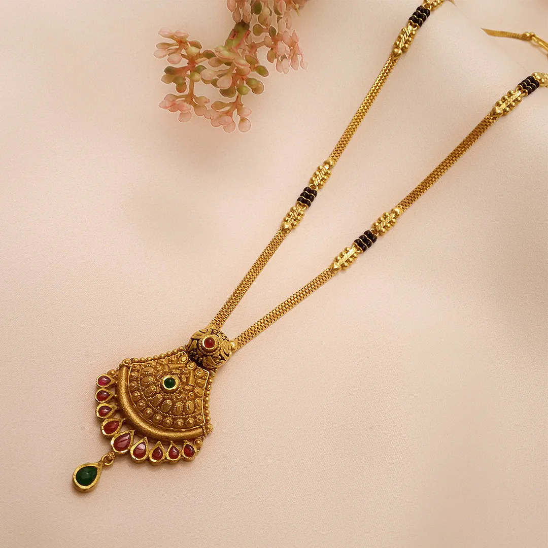 Buy FortiGold Gold Mangalsutra 22 KT yellow gold (23.19 gm). | Online By Giriraj Jewellers