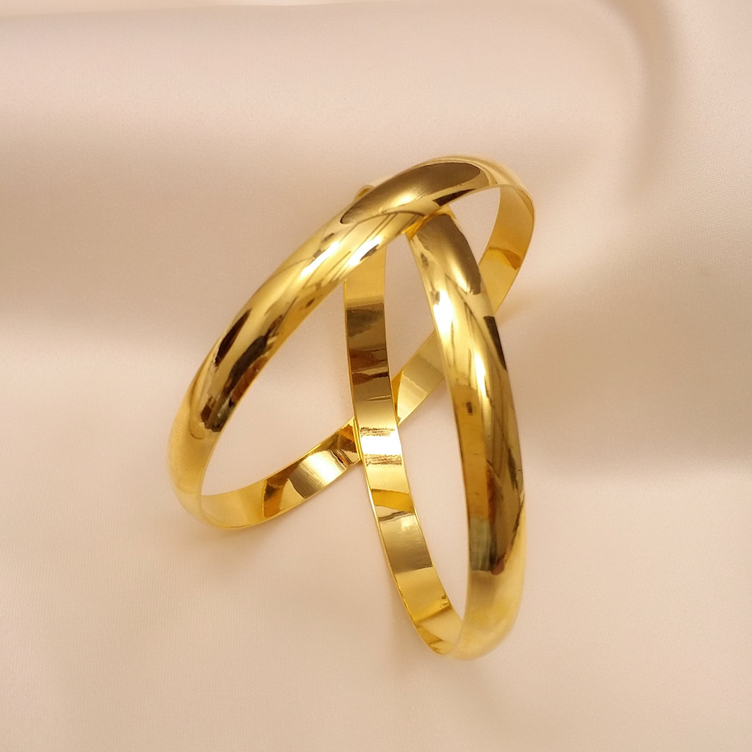 Buy Auralis Shine Women Bangle 22 KT yellow gold (55.5 gm). | Online By Giriraj Jewellers