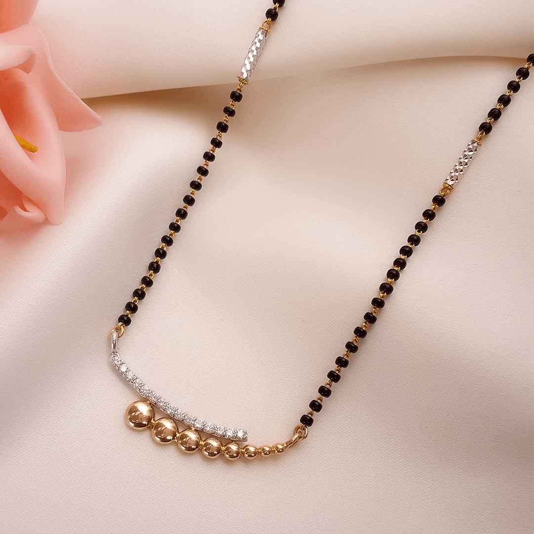 Buy Ètalon Diamond Mangalsutra 18 KT rose gold (5.5 gm). | Online By Giriraj Jewellers