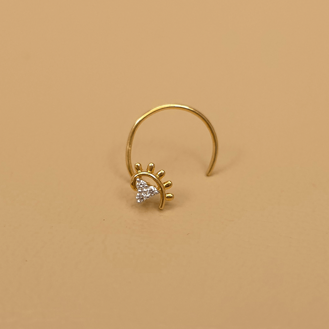 Buy BlinkMini Diamond Nose Pin 18 KT yellow gold (0.26 gm). | Online By Giriraj Jewellers