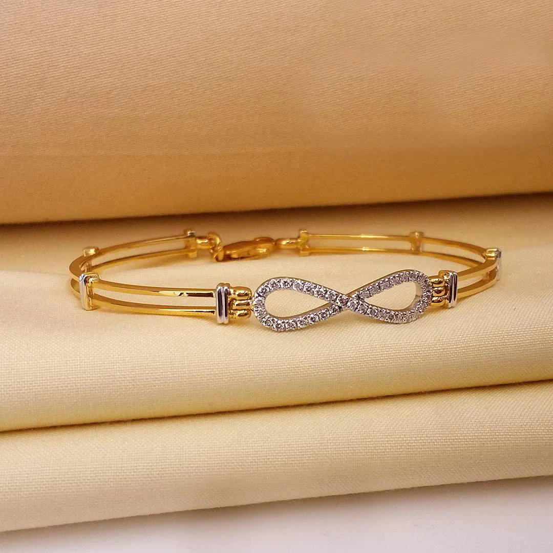 Buy Anika  Diamond Bracelet 18 KT yellow gold (9.5 gm). | Online By Giriraj Jewellers