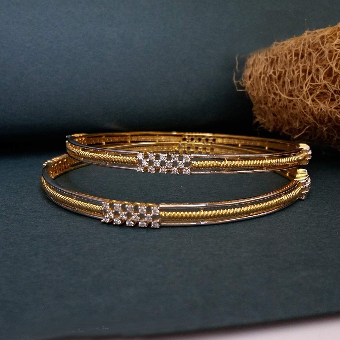 Buy Luxe Legacy Diamond Bangle 18 KT yellow gold (40.5 gm). | Online By Giriraj Jewellers