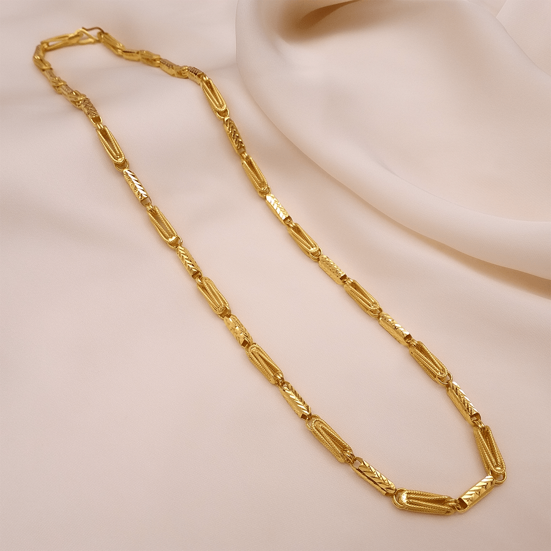 Buy RudraLite Hollow Chain for Men 22 KT yellow gold (17.83 gm). | Online By Giriraj Jewellers