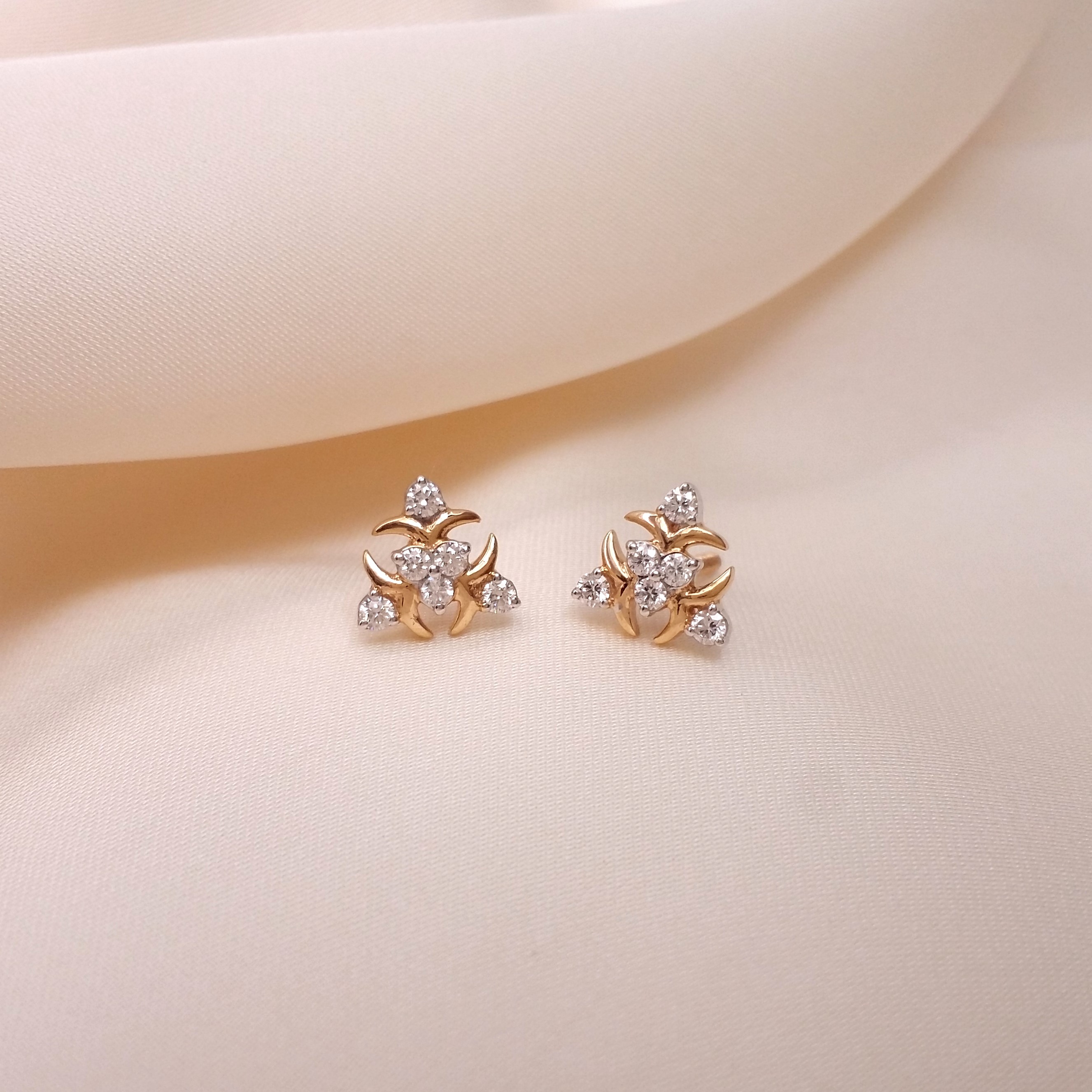 Glimrosa Diamond Stud Earrings