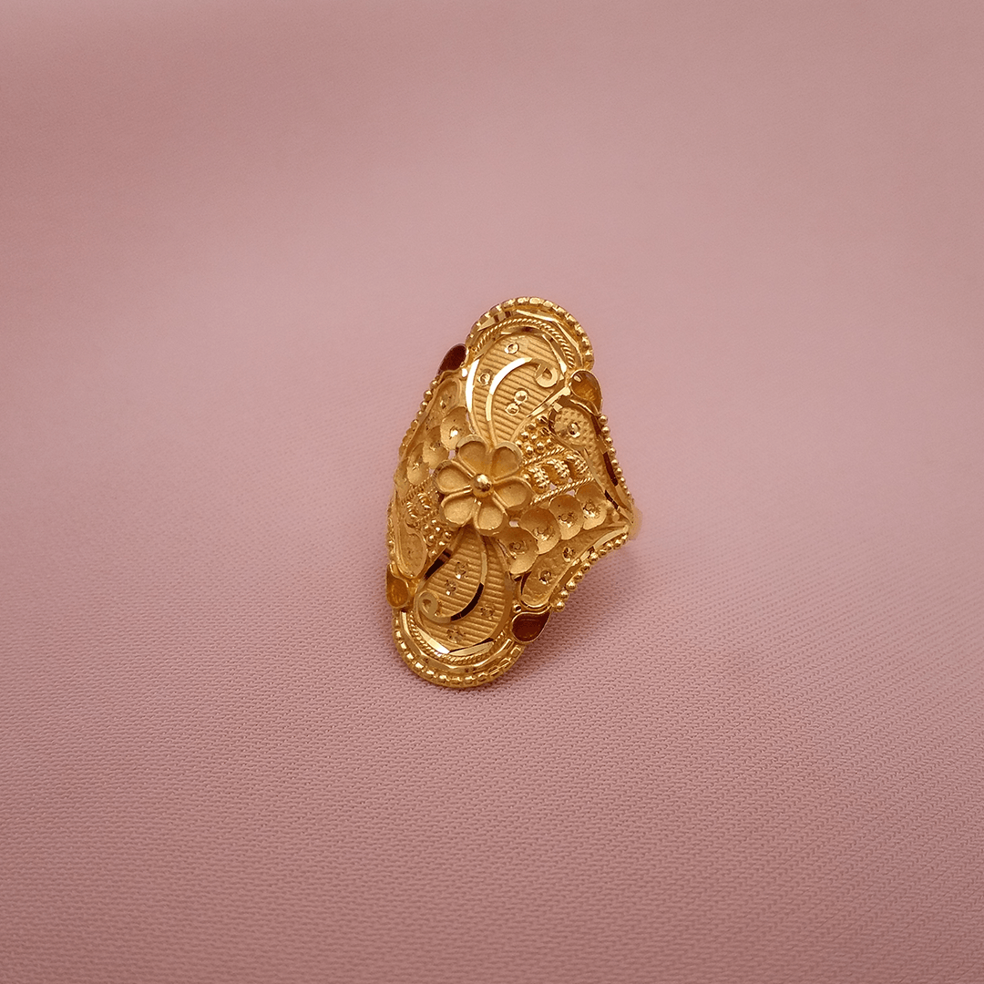 Buy Rochira Long Gold Ring 22 KT yellow gold Online By