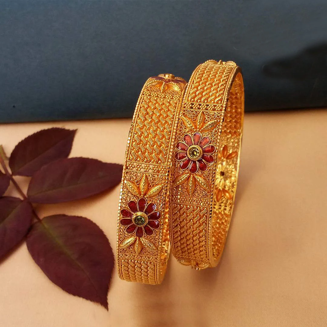 Buy Annisa 22KT Gold Bangles 22 KT yellow gold (44.5 gm). | Online By Giriraj Jewellers