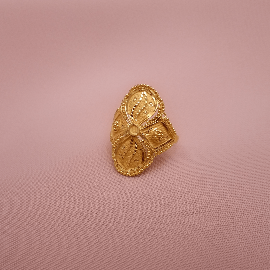 Buy  GulRuchi Handcrafted Gold Ring 22 KT yellow gold (3.5 gm). | Online By Giriraj Jewellers