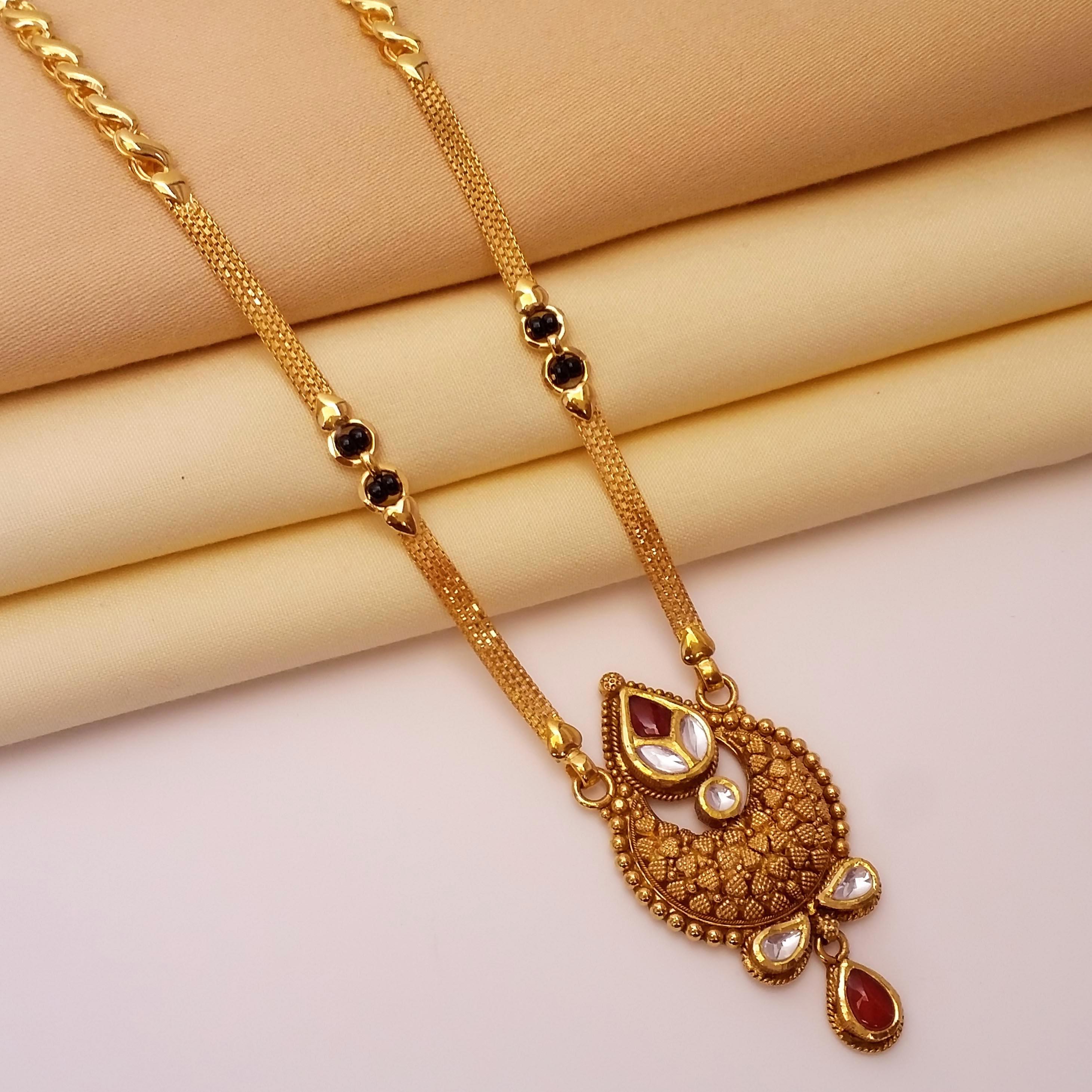 Buy Saanvi  22Kt Gold Mangalsutra 22 KT yellow gold (15.78 gm). | Online By Giriraj Jewellers