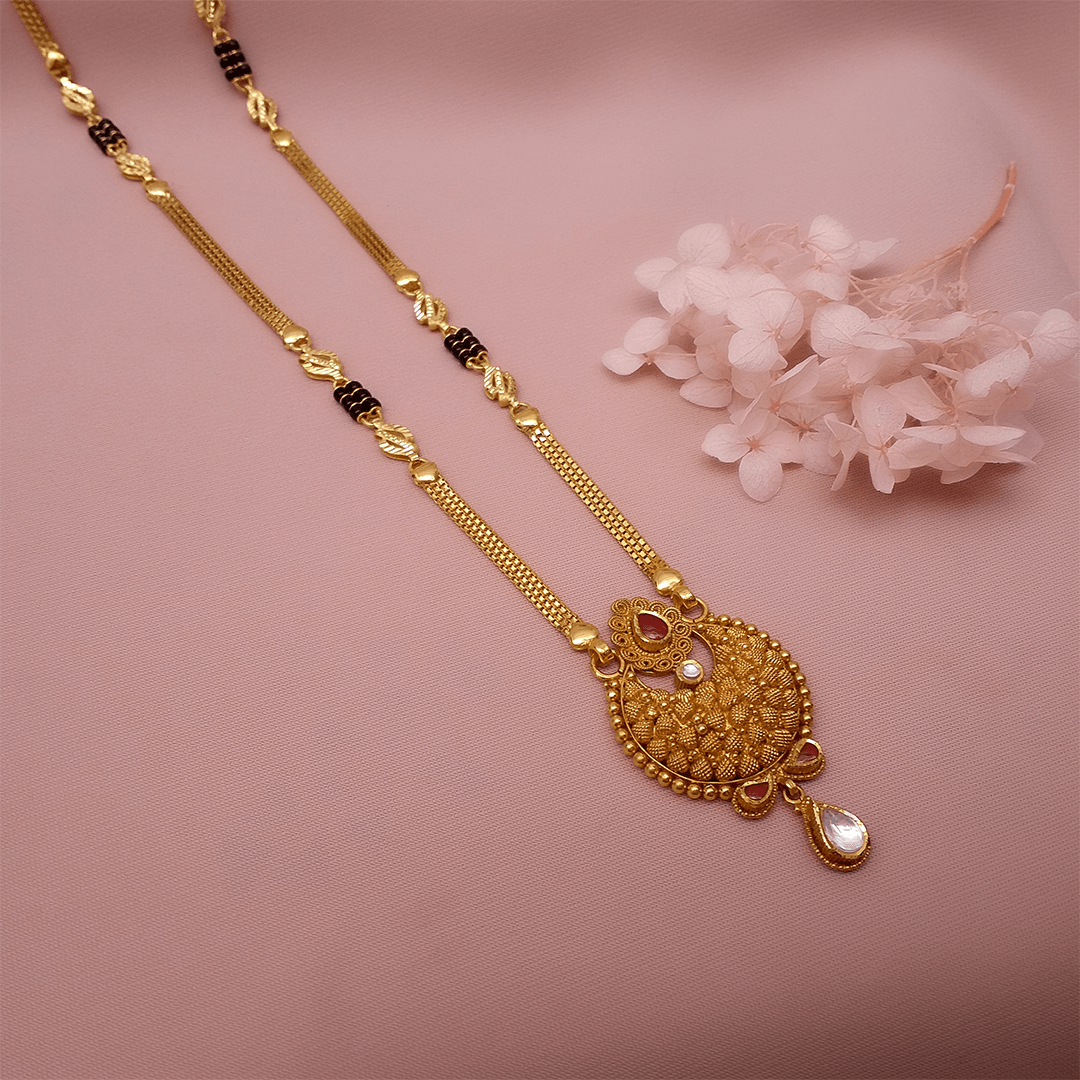 Buy Saanvi  22Kt Gold Mangalsutra 22 KT yellow gold (21.12 gm). | Online By Giriraj Jewellers
