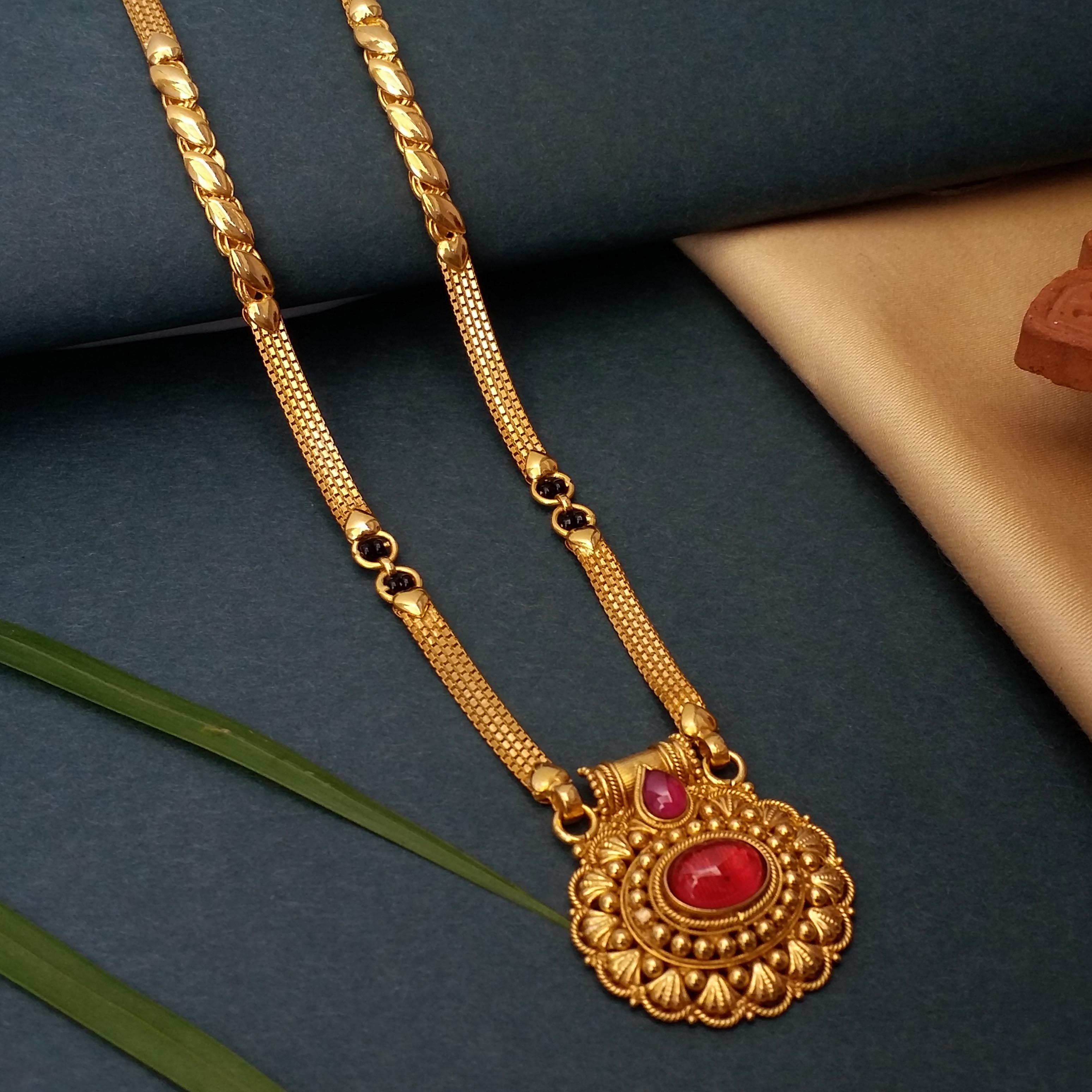 Buy Dreams Gold Mangalsutra 22 KT yellow gold (18.62 gm). | Online By Giriraj Jewellers