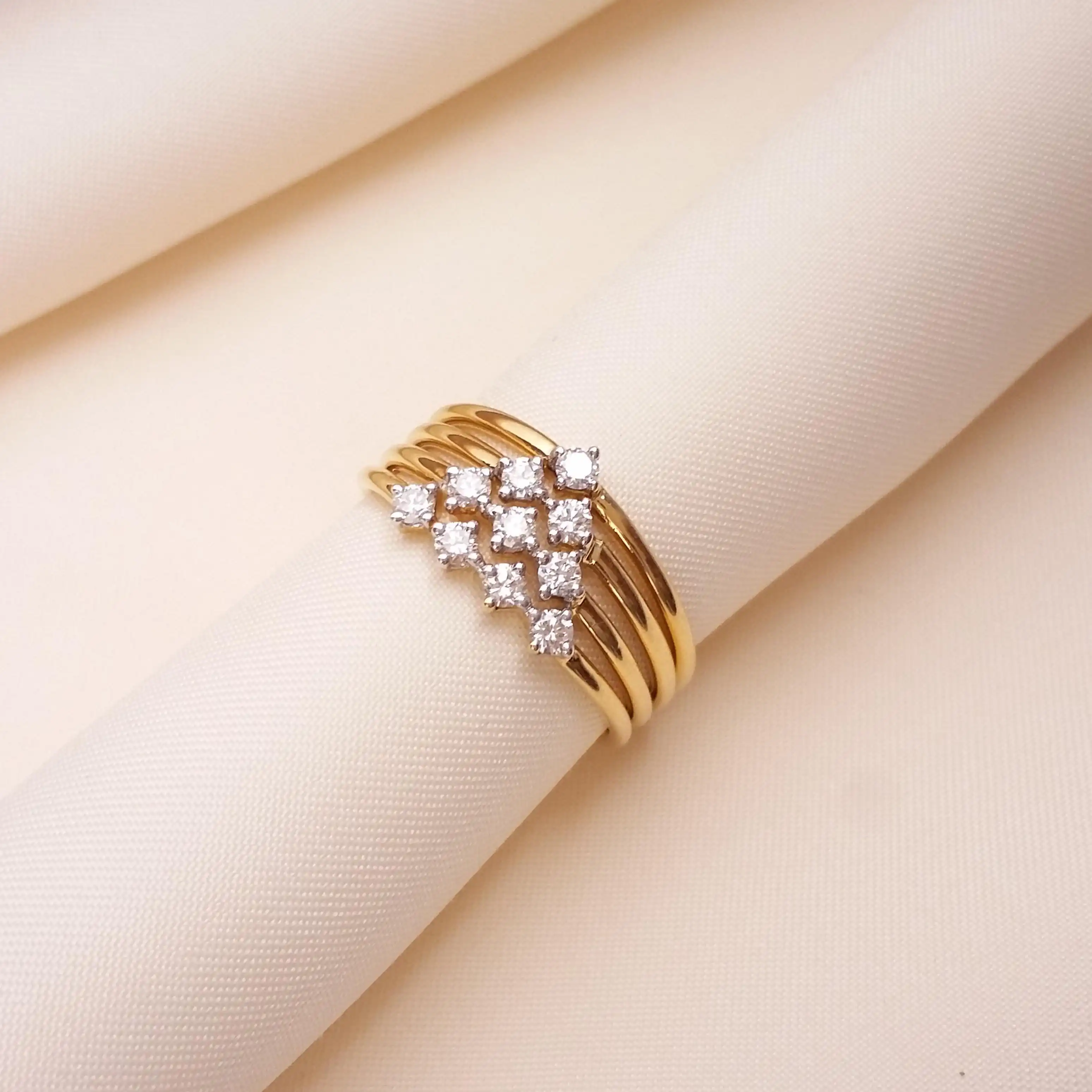 Buy Golden Crown Diamond  Ring 18 KT yellow gold (4.6 gm). | Online By Giriraj Jewellers
