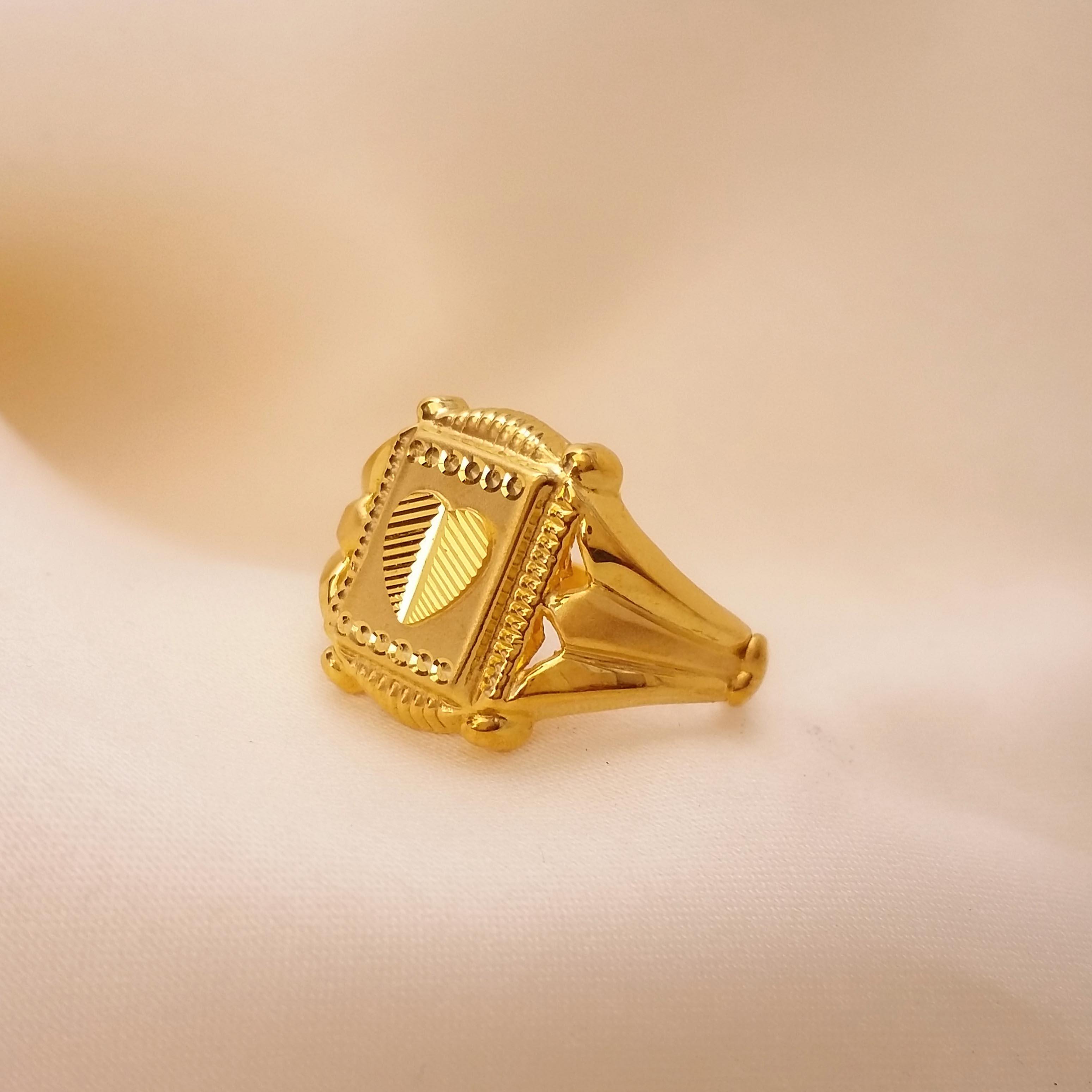 Self Crafted Men Gold Ring-saigonsouth.com.vn