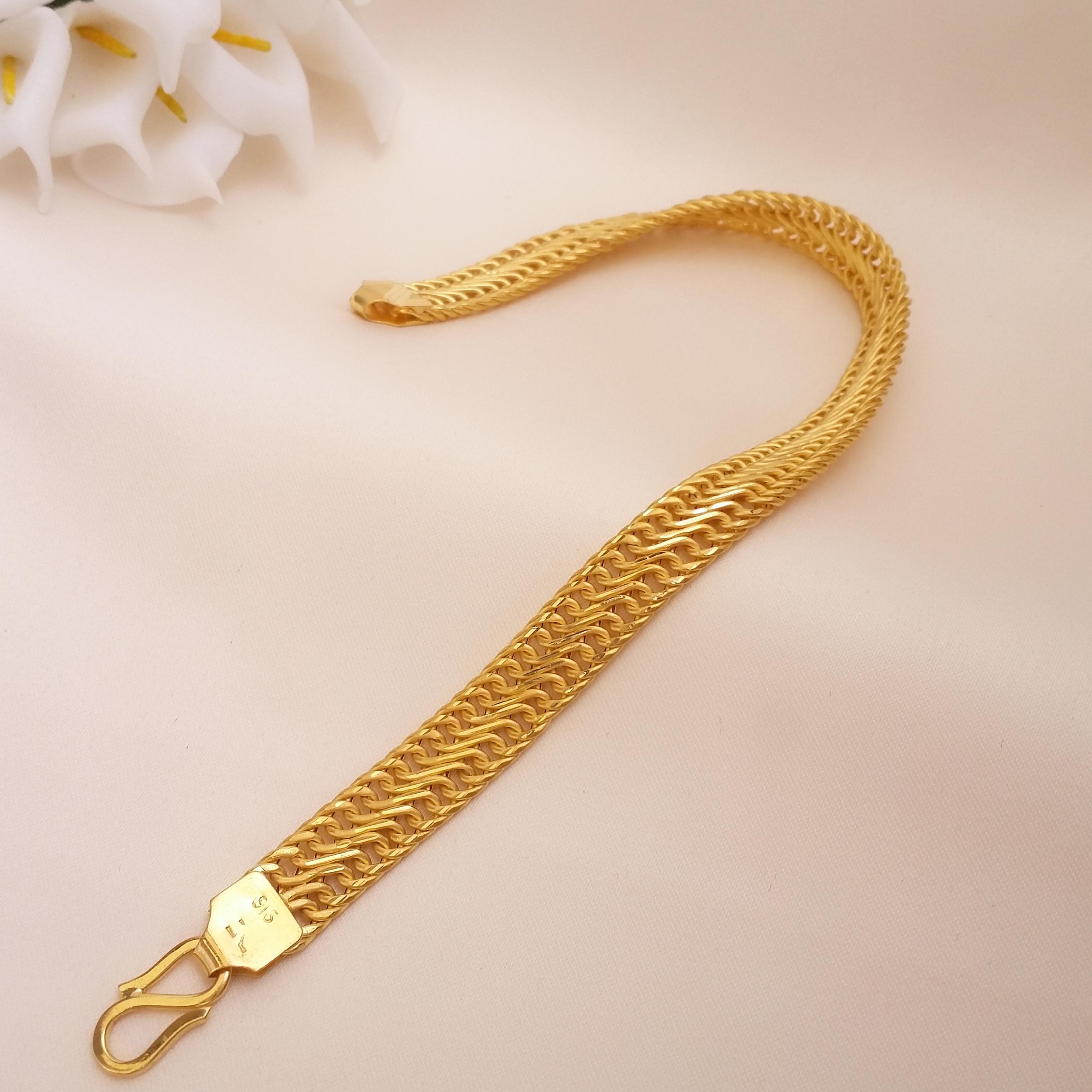 Pokal With Kohli Hand-Crafted Design Gold Plated Bracelet for Men - St –  Soni Fashion®