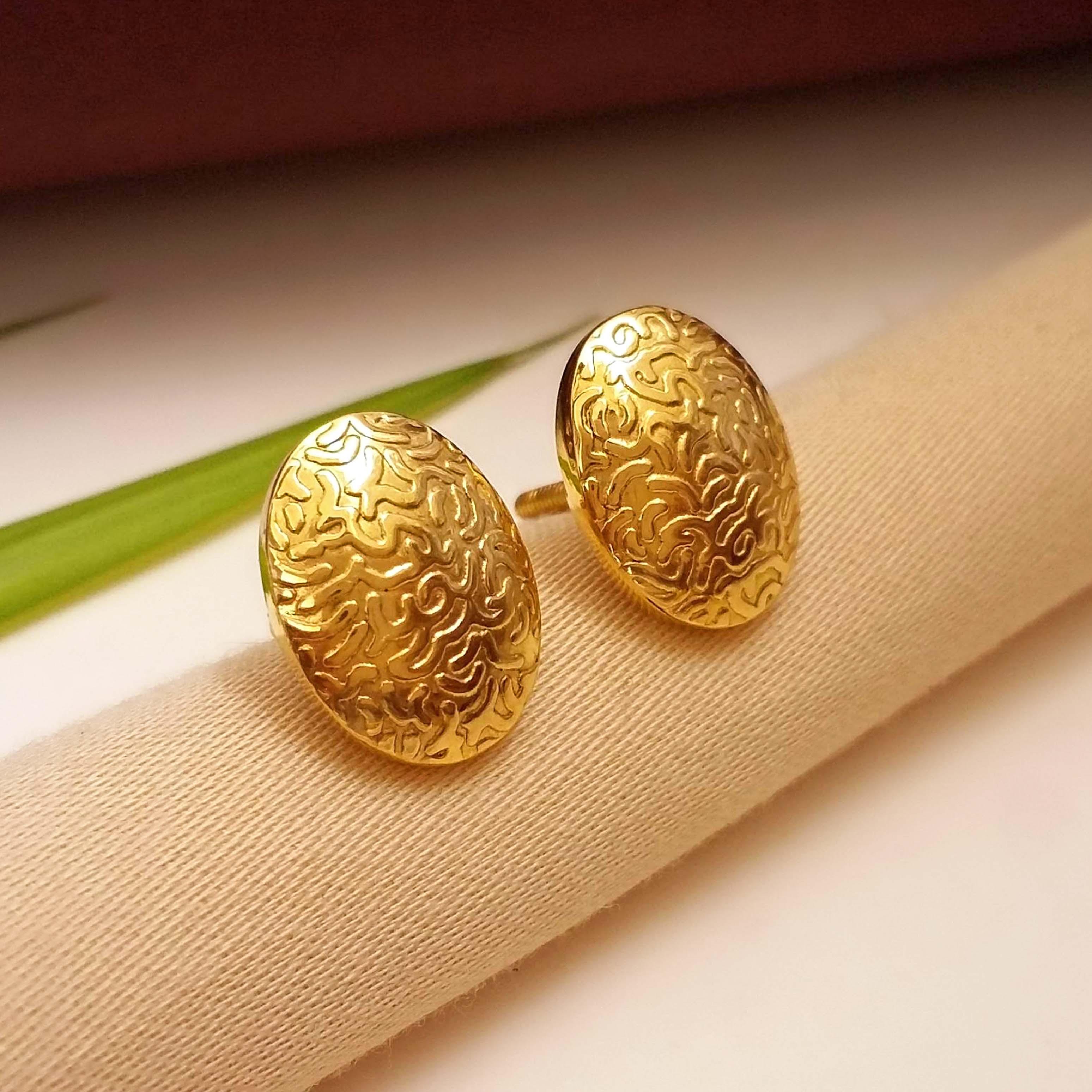 Buy Mudrika Gold  Earrings 22 KT yellow gold (3.25 gm). | Online By Giriraj Jewellers
