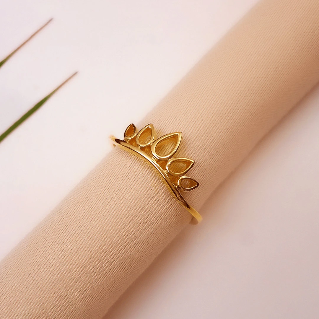 Buy Charlotte  Gold Ring 22 KT yellow gold (2.23 gm). | Online By Giriraj Jewellers
