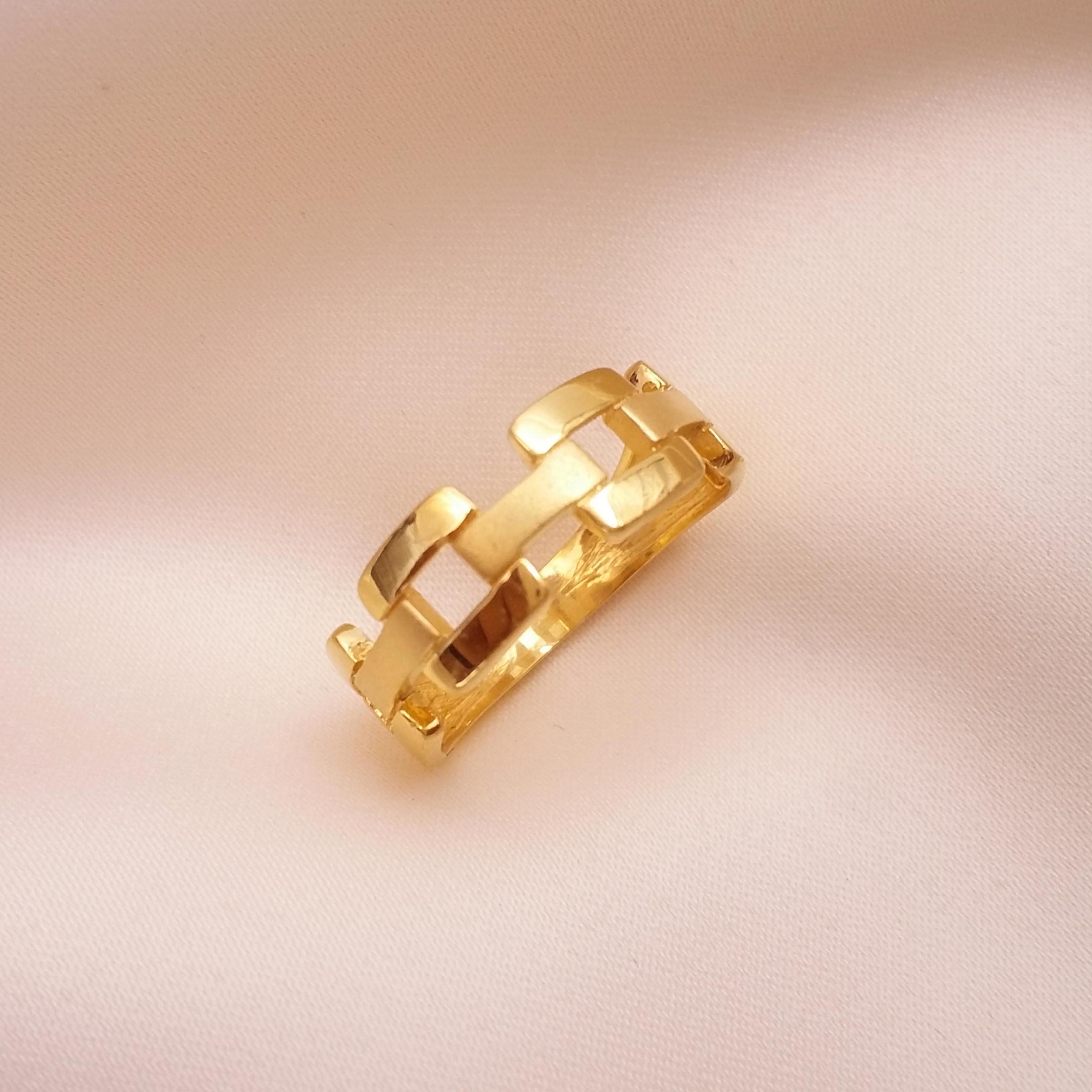 Buy Locks Gold Ring 22 KT yellow gold 4.2 gm . Online By