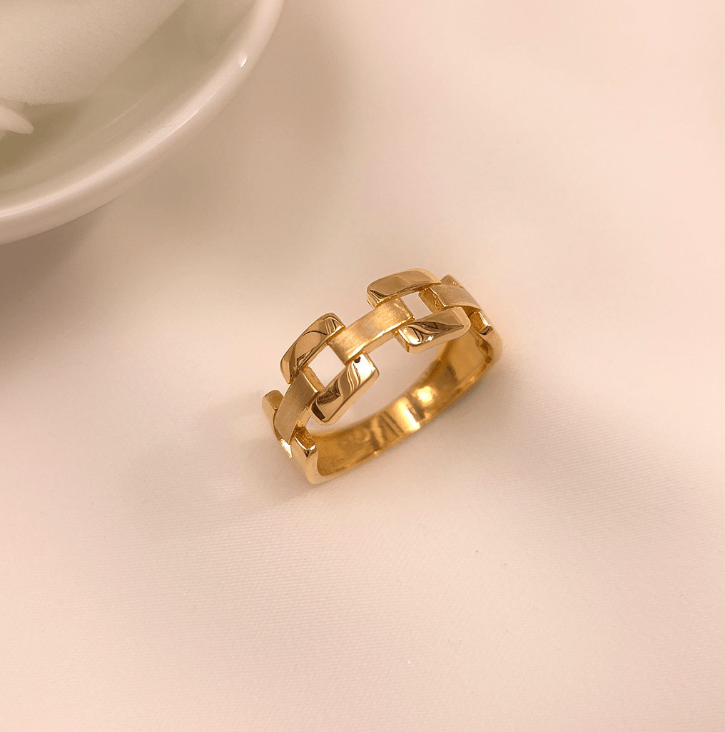 Buy Locks Gold Ring 22 KT yellow gold (4.96 gm). | Online By Giriraj Jewellers
