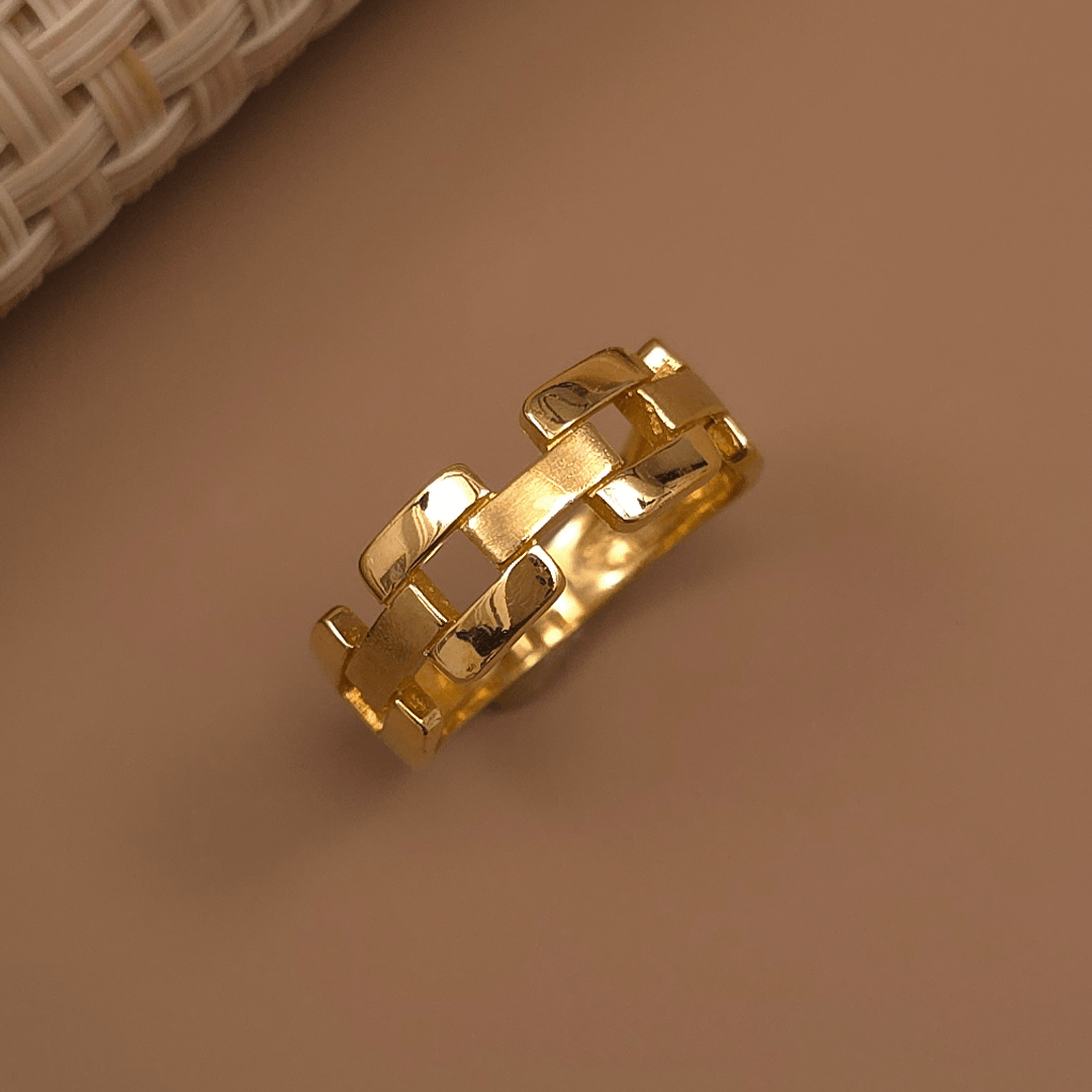 Buy Locks Gold Ring 22 KT yellow gold (4.96 gm). | Online By Giriraj Jewellers