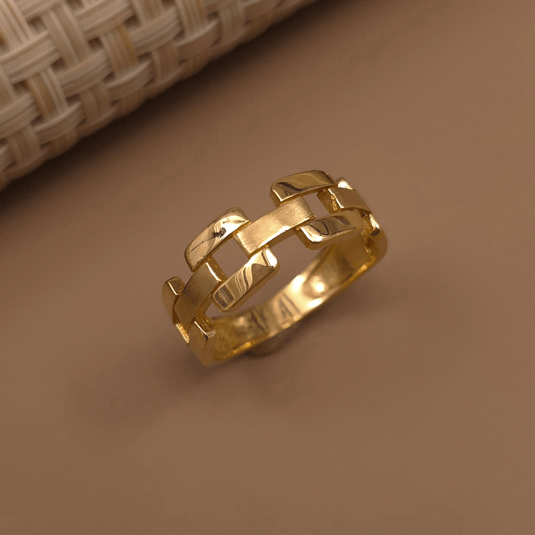 Buy Locks Gold Ring 22 KT yellow gold (4.96 gm). | Online By Giriraj Jewellers