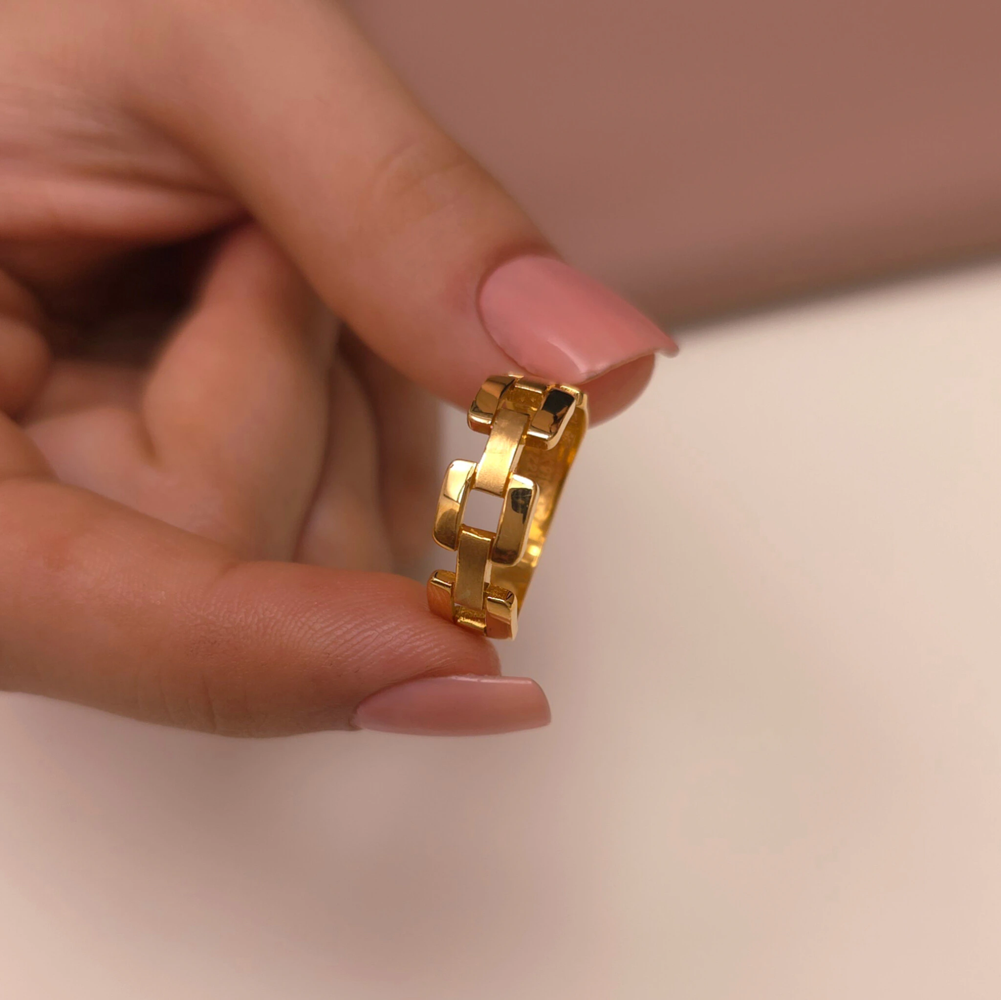 Buy Locks Gold Ring 22 KT yellow gold (4.96 gm). | Online By Giriraj Jewellers