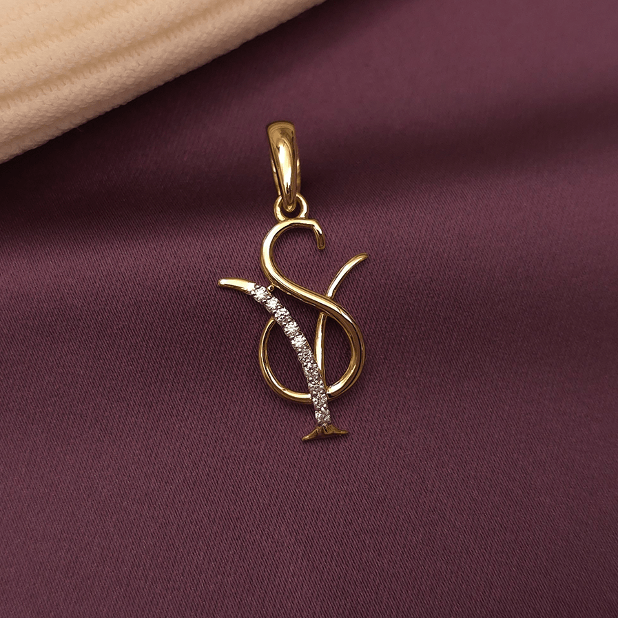 Buy YS Initial Letter Gold Pendant 18 KT yellow gold (2.366 gm). At Best Price In India. Check Pendants New Designs At Giriraj Jewellers. BIS Care, Hallmark, 100% Certified | Trust & Quality of Giriraj Jewellers India | couple name pendant gold | ys letter gold pendant | personalized gold name necklace | pendant gift for wife