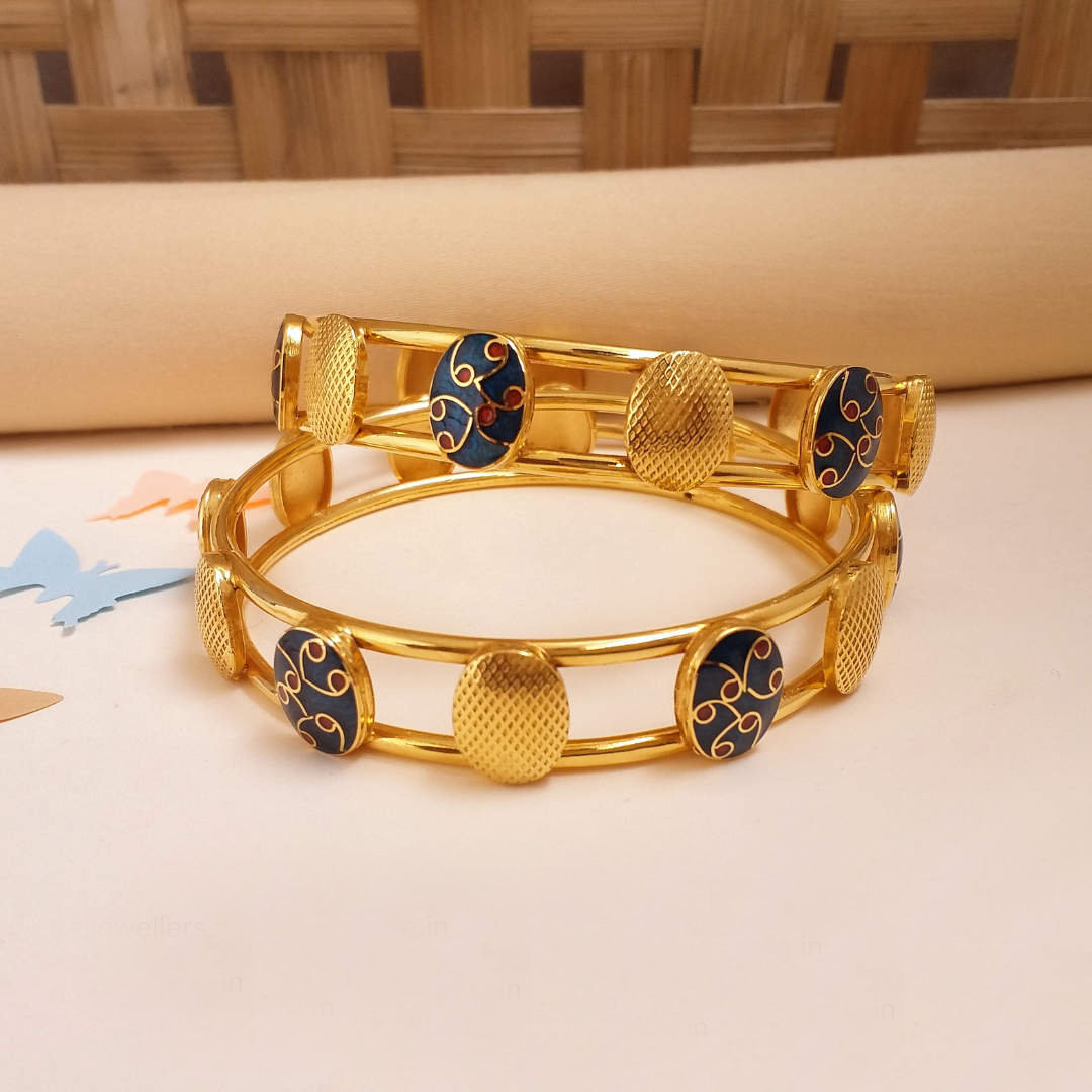 Buy Opulent Oasis Gold Bangles 22 KT yellow gold (38.8 gm). | Online By Giriraj Jewellers