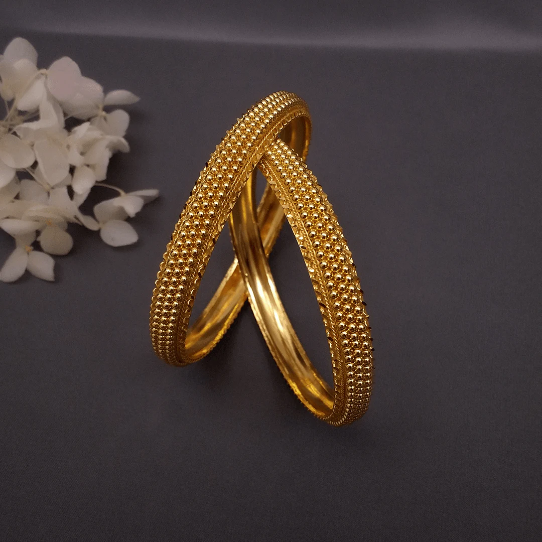 Buy Aira Rajasthani Gold Bangles 22 KT yellow gold (38.5 gm). | Online By Giriraj Jewellers