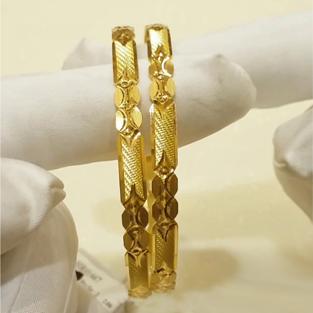 Buy Brahmani Gold Patli Bangles 22 KT yellow gold (25.7 gm). | Online By Giriraj Jewellers